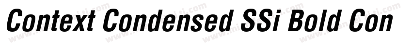 Context Condensed SSi Bold Condensed Italic字体转换
